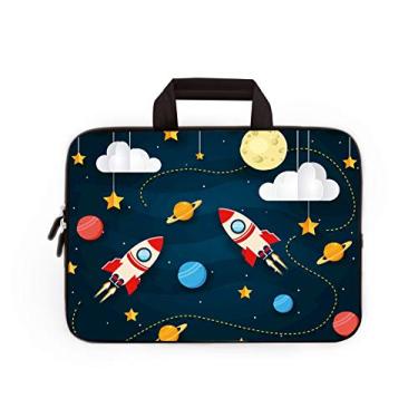 Imagem de HAPLIVES Capa universal de neoprene portátil para tablet infantil de 7 ~ 9 polegadas com zíper para transporte de 7 polegadas 8 polegadas 8,5 polegadas 9,9 polegadas iPad Mini 5 4 3 2 1, Galaxy Tab A 8.0 (Rocket)