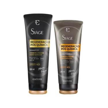 Imagem de Kit Eudora Siáge Regeneração Pós Química 4D - Shampoo e Condicionador