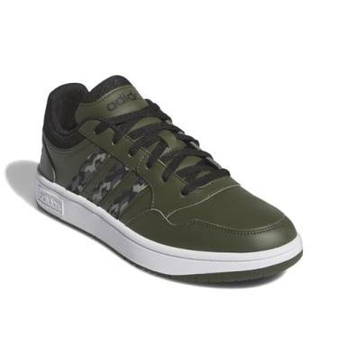 Imagem de adidas Tênis de basquete masculino Hoops 3.0, Carga noturna/preto/branco, 37