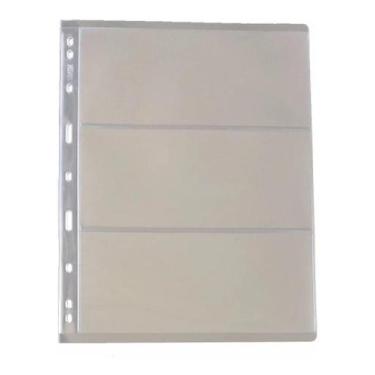 Imagem de 10 Folhas Plástico Cédula Acetato 3 Divisões 3Bzn 32X24Cm