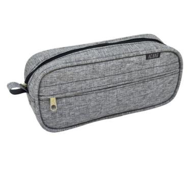 Imagem de Estojo Material Escolar Organizador com 2 divisórias Unissex Para Facu