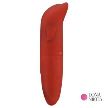 Imagem de Vibrador Ponto G Aveludado com Formato Golfinho - DONA NIKITA, Vermelh