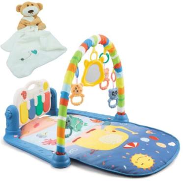 Imagem de Tapete de Atividade Musical Alegria Azul + Naninha Ursinho - Color Bab