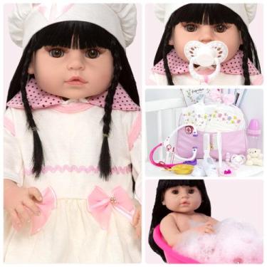 Imagem de Bebê Reborn Menina Princesa Corpinho 100% Silicone + Itens - Cegonha R