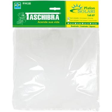 Imagem de 7 Plafon Solari Quadrado Branco Para 1 Lâmpada E27 Bivolt - Taschibra