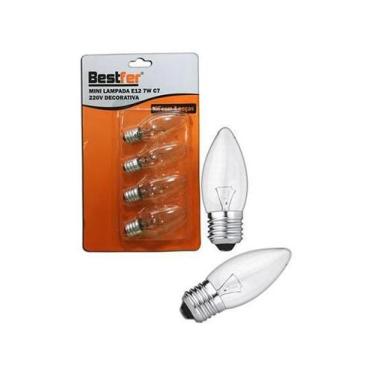 Imagem de Lampada Mini Decorativa E12 7W 220V Com 4 Pecas - Bestfer