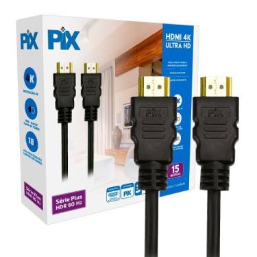 Imagem de Cabo HDMI 2.0 4K High Speed 60Hz HDR 19P 26AWG 15 Metros PIX