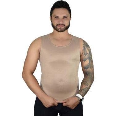 Imagem de Regata Compressão Masculina Tecido Duplo Elimina Barriga - Fanáticos P