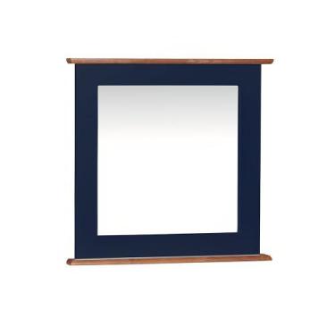 Imagem de Espelheira para Banheiro Retangular Dália 3060-60 Linz Móveis, Azul Pe