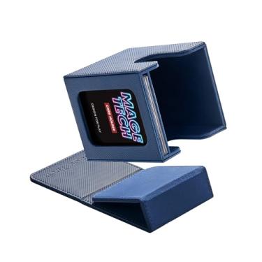 Imagem de Mage Tech Commander Deck Box Lite - Card Display with Snap Card Holder & Removable Cover, Fits 100+ Single-Sleeved Cards, Ideal for MTG, PTCG, OPCG, SWU & More (Blue)