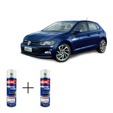 Imagem de Spray automotivo azul night vw + verniz spray 300ml - Sherwin Williams