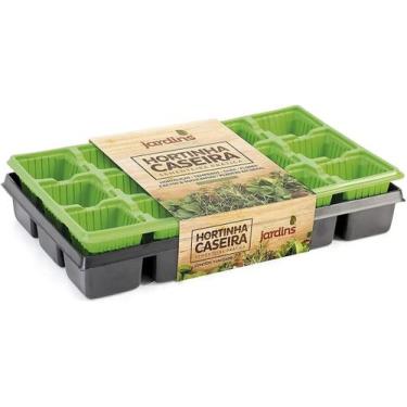 Imagem de Bandeja Sementeira hortinha caseira 15 Células Verde - NUTRIPLAN