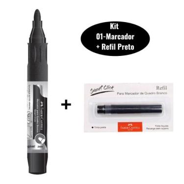 Imagem de Marcador Para Quadro Branco e Vidro Faber-Castell Recarregável  Refil 
