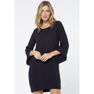 Imagem de Vestido Curto Viscose Manga Ampla Balli Preto - Amazonia Vital