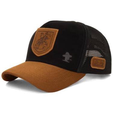 Imagem de Boné Sacudido's - São Jorge - Preto - Caramelo - Sacudidos