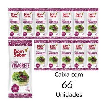 Imagem de Molho Vinagrete Bom Sabor Kit Caixa com 66 Unidades Para Salada Legume
