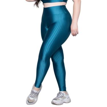 Imagem de Calça Legging Plus Size New Zig 3D Serra e Mar Poliamida Cós Alto Academia Moda Fitness Feminina-Feminino