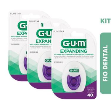 Imagem de Fio Dental GUM Expanding Floss  3 unidades