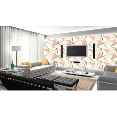 Imagem de Papel de parede adesivo zara mármore gold rose 3d  ( med. 90x300 cm) -