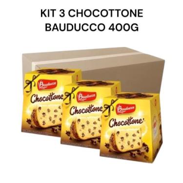 Imagem de Kit Com 3 Panettone Chocottone com Gotas de Chocolate Bauducco Chocott