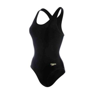 Imagem de Maiô Natação Speedo Racerback Lycra Super Confortável, Preto, 40