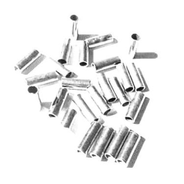 Imagem de 200 Conexões/anilhas/luvas n 1 de alumínio para cabo de aço de pesca -