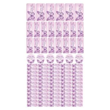 Imagem de 88 Etiquetas Escolares Personalizado Vinil Borboleta - Tectoner, Borbo