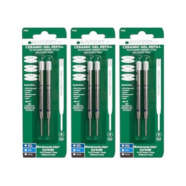 Imagem de Monteverde Refil de gel de cerâmica sem tampa para caber nas canetas esferográficas Parker, azul largo/preto (P443BB)