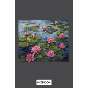 Imagem de Water Lilies B39426 Notebook: Planner, Matte Finish Cover, Lined College Ruled Paper, Journal, Diary, 6x9 120 Pages