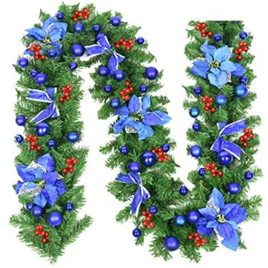 Imagem de Belas Guirlanda de Natal pré-iluminada de vime 270 cm/106" Guirlanda de outono artificial Árvore de Natal Guirlanda Casa Hotel Decoração de Cena de Parede diverso