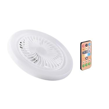 Imagem de Nishiyuenyi Luminária de Teto com Ventilador E27 Base Ajustável Velocidades Do Vento Soquete Ventilador Luz com Controle Remoto para Quarto Sala de Jantar Garagem