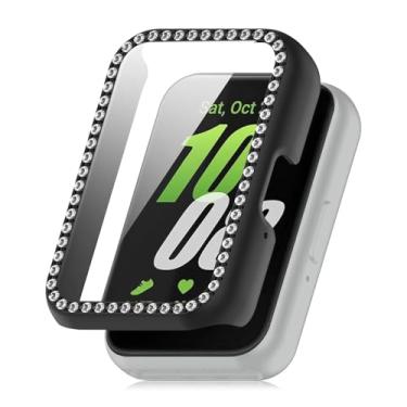 Imagem de Capa Case Bumper com Película Compatível com Samsung Galaxy Fit 3, Capa Protetora para Smartwatch Galaxy Fit 3 (Con Diamantes)