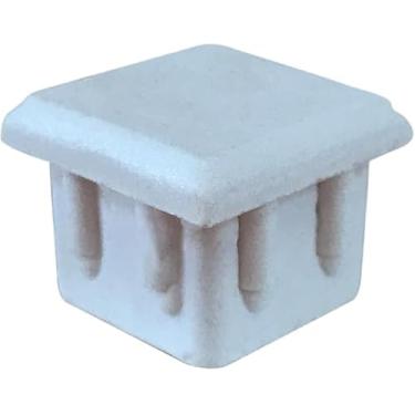 Imagem de Ponteira Branca 20x20mm para Tubos Quadrados, Proteção e Acabamento Durável em Plástico Resistente, Ideal para Mesas, Cadeiras e Estruturas Metálicas - Escritex (4)
