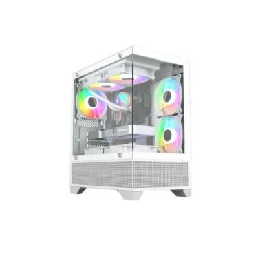 Imagem de Gabinete Liketec Kingdom Snow  Mid Tower Vidro Temperado USB S/Fan Bra