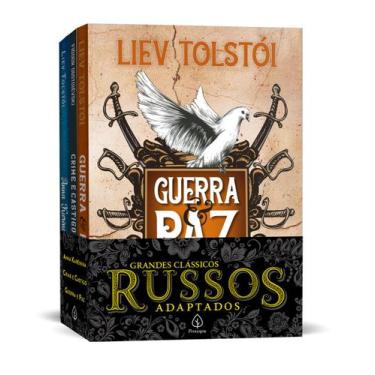 Imagem de 3 Livros Coleção Grandes Clássicos Russos Adaptados L. Tolstói Guerra 