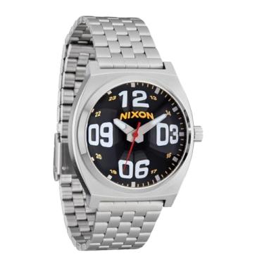 Imagem de Nixon Relógio masculino Time Teller olho de peixe/prata/preto 37 mm, Olho de peixe/prata/preto, Caixa de horário