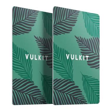Imagem de VULKIT Cartões com bloqueio RFID, bloqueador de cartão RFID fino e protetor de cartão NFC sem contato para sua carteira e passaporte para viagens, atividades ao ar livre, Folha, Bonito