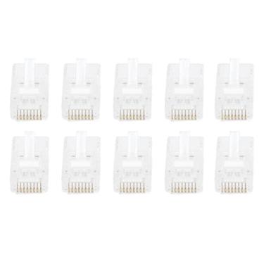 Imagem de Conectores 100pcs TF1013D CAT5 RJ45 8P8C Ethernet CABLERS Coupladores para Confiáveis ​​e Rápidos
