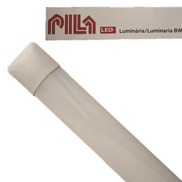 Imagem de Kit 2 Luminaria Sobrepor Slim Batten 23w 100cm Branca 6500K - Pila by 