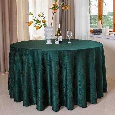 Imagem de JONKMY Toalha de mesa redonda para hotel, restaurante, banquete, toalhas de mesa redondas com padrão floral espesso, panos protetores de mesa para aniversário, casa de fazenda, primavera, Páscoa,