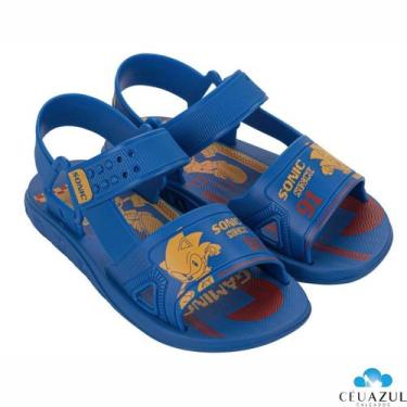 Imagem de Sandália Papete Infantil Menino Sonic Challenge Conforto Desenho  Lanç