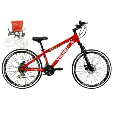 Imagem de Bicicleta Aro 26 Vikingx Tuff Vermelho 21v Alumínio Freio Hidráulico a