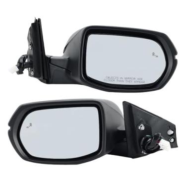 Imagem de Compatível com Honda CRV 2017 2018 2019-2022, conjunto de espelho retrovisor de 9 fios, versão dos EUA, espelho lateral dobrável manual preto, acessórios para carro(1 pair)
