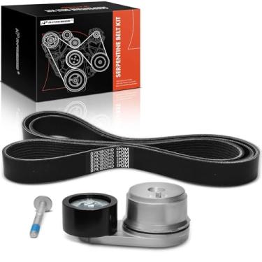 Imagem de A-Premium Kit de transmissão de correia serpentina do motor compatível com Ford LTLA9000 1993, LTLS9000 1993 e Peterbilt 357 1998-2002, 379 1999, 385 1996-2002, 10.3L 10.5L 12.0L
