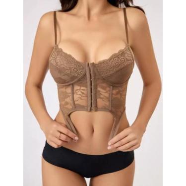 Imagem de G0327-Blusa Festa Balada Sexy Luxo Rendado Top Cropped N210 - Xumi, Ma