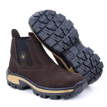 Imagem de Bota Masculina Em Couro Nobuck Coturno Botina Palmilha Gel - DM BOOTS,