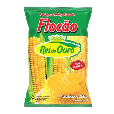 Imagem de Farinha De Milho Flocão Cuscuz Livre De Glúten 500g - Rei de ouro 