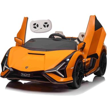 Imagem de Carro Eletrico Bandeirante Lamborghini Sian 12V Controle Laranja