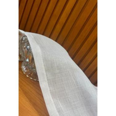 Imagem de Cortina Gaze De Linho 6 Metros Trilho Suíço  - Stanzanni Bordados, Off