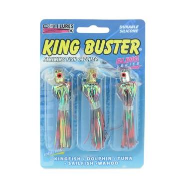 Imagem de C&H, isca King Buster Bling Series, saia preta/vermelha, 3 peças